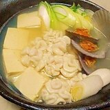 ホタテ稚貝、真鱈白子☆湯豆腐